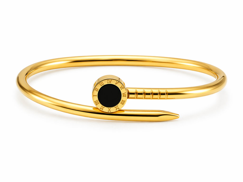 Gold Crystal Embellished Bangle